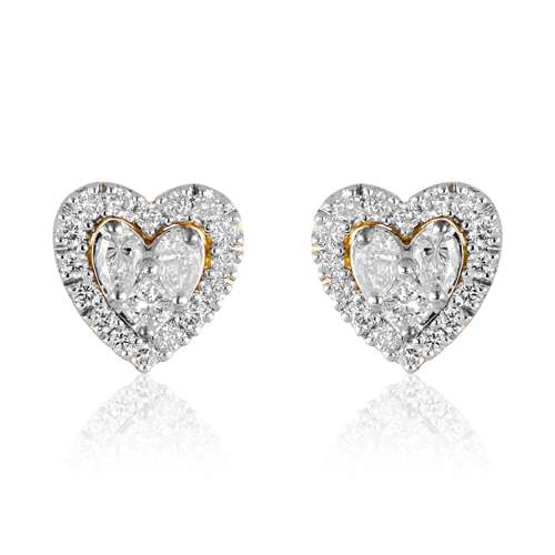 Lovely Heart Shape Stud - Shankaram Jewellers