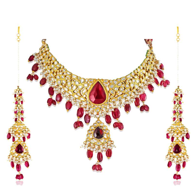 Traditional Jadau Necklace Set