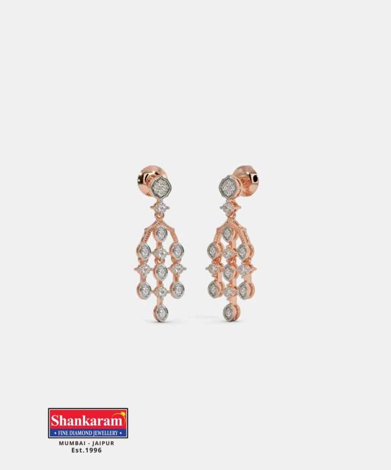 Modern Diamond Chandelier Earrings