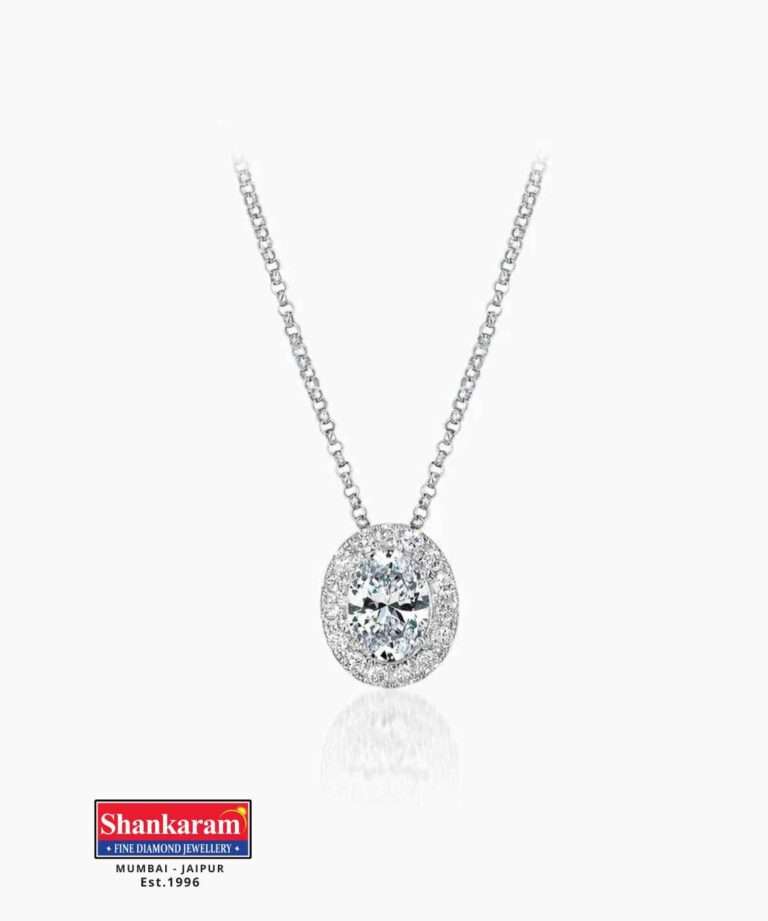 Oval-Cut Diamond Pendant