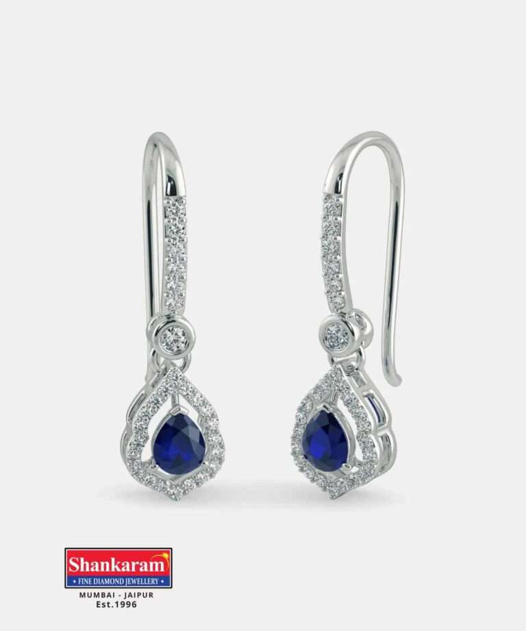 Pear-Shaped Diamond Drop Earrings