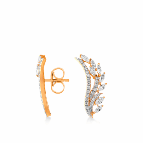 . Golden Orbit: Diamond Bali Hoops in 14Kt Gold