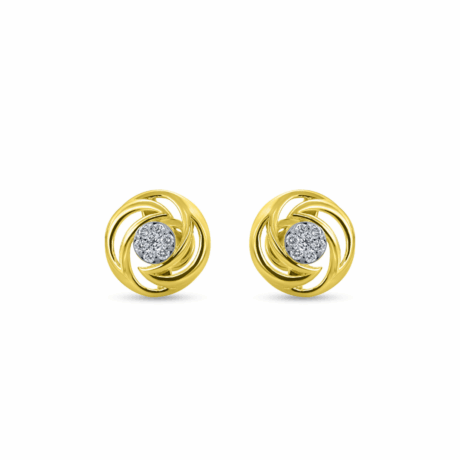 Halo Shine: Round Studs with Diamond Halo