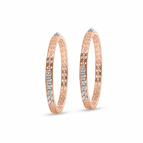 Elegant Diamond Bangle in 14Kt Gold