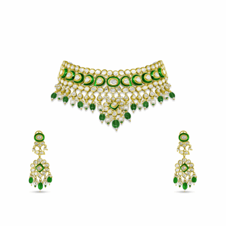 Heritage Polki Jadau Bridal Set in 22Kt Gold