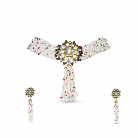 Royal Jadau Bridal Set with Pearls and Rubies