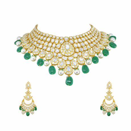 Traditional Polki Jadau Bridal Necklace Set
