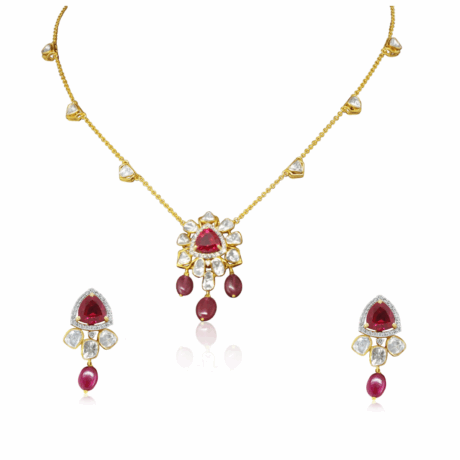 Antique Floral Pendant Set