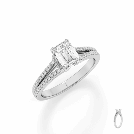 Timeless Grace: Emerald Solitaire Ring for Her