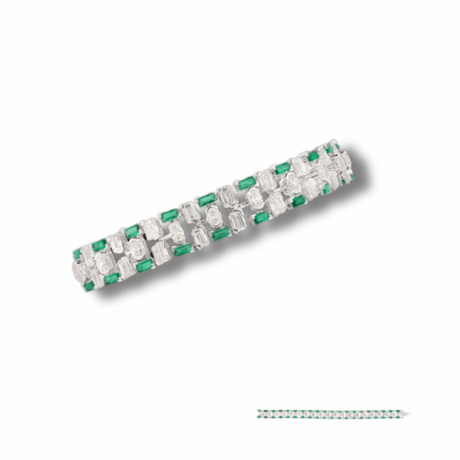 Artful Gleam: Fancy Diamond Line Bracelet