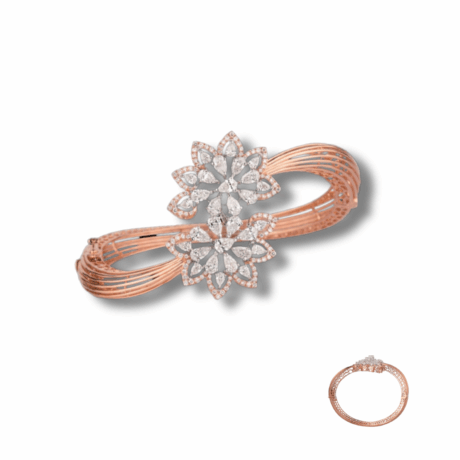 Heritage Spark: Classic Diamond Kada in Gold