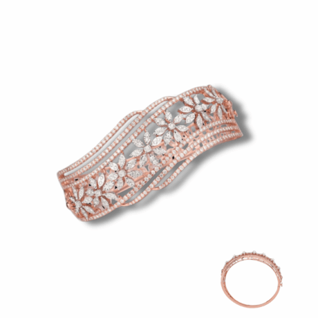 Eternia Kada: Diamond-Encrusted Bracelet in Gold