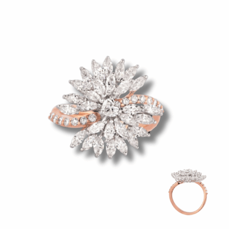 Pear Cluster Diamond Ring