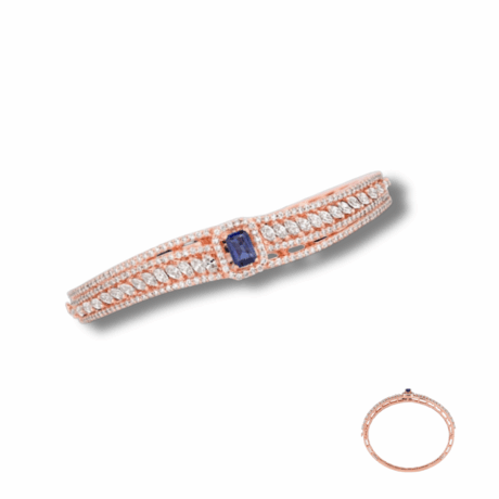 Minimalist Diamond Bangle Bracelet