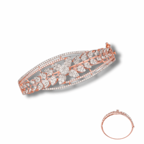 Wide Diamond Statement Bracelet