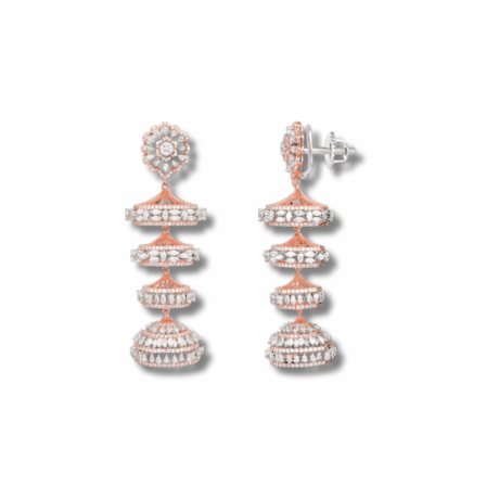 Cascade of Brilliance: Diamond Drop Earrings