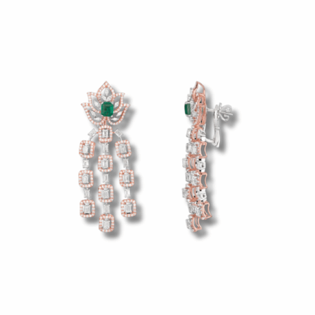 Twilight Drizzle: Pear, Marquise & Round Diamond Danglers