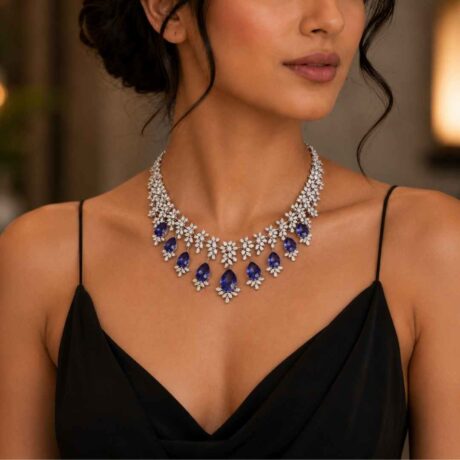 Sapphire Blossom Necklace
