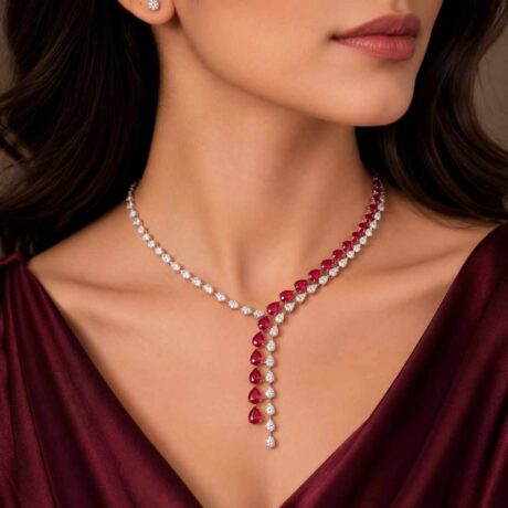 diamond and ruby necklace