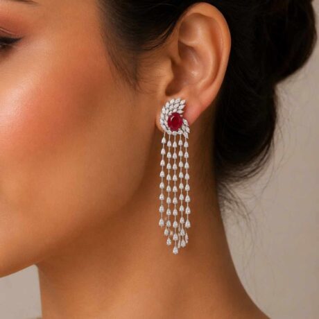 vintage royal ruby danglers