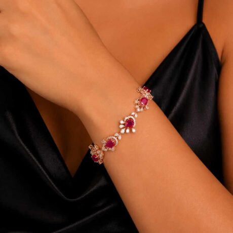 Ruby Blossom Bracelet