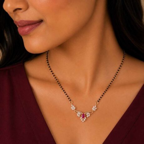 Ruby Diamond Mangalsutra